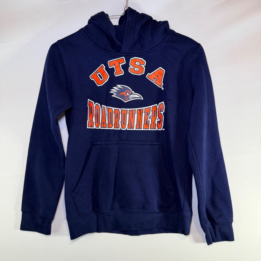 Gen2 UTSA Roadrunners Boys Navy Blue Pullover Hoodie Sweatshirt Size S 8